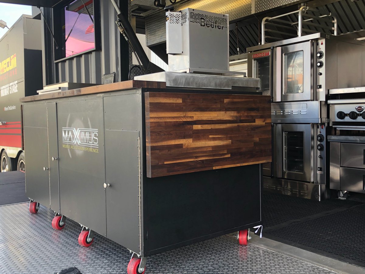 IGexperiences's tweet photo. We're getting the @MAXimusTruck stage set for our Culinary Cook-off at @mecum, beginning tomorrow! Stay tuned for all of our Chef appearances 🍴🔪  

If you're not already at @OHP_venues, make your way over and check us out!

#culinarycookoff #igexperiences #wherethecarsare https://t.co/xOIBwFDgqk