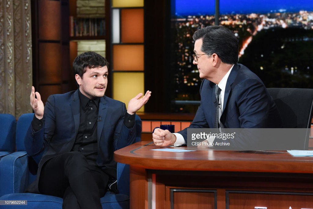 jhutch_fr's tweet photo. The Late Show with Stephen Colbert and guest Josh Hutcherson during Tuesday's January 8, 2019 show. https://t.co/UZE72WxUlz