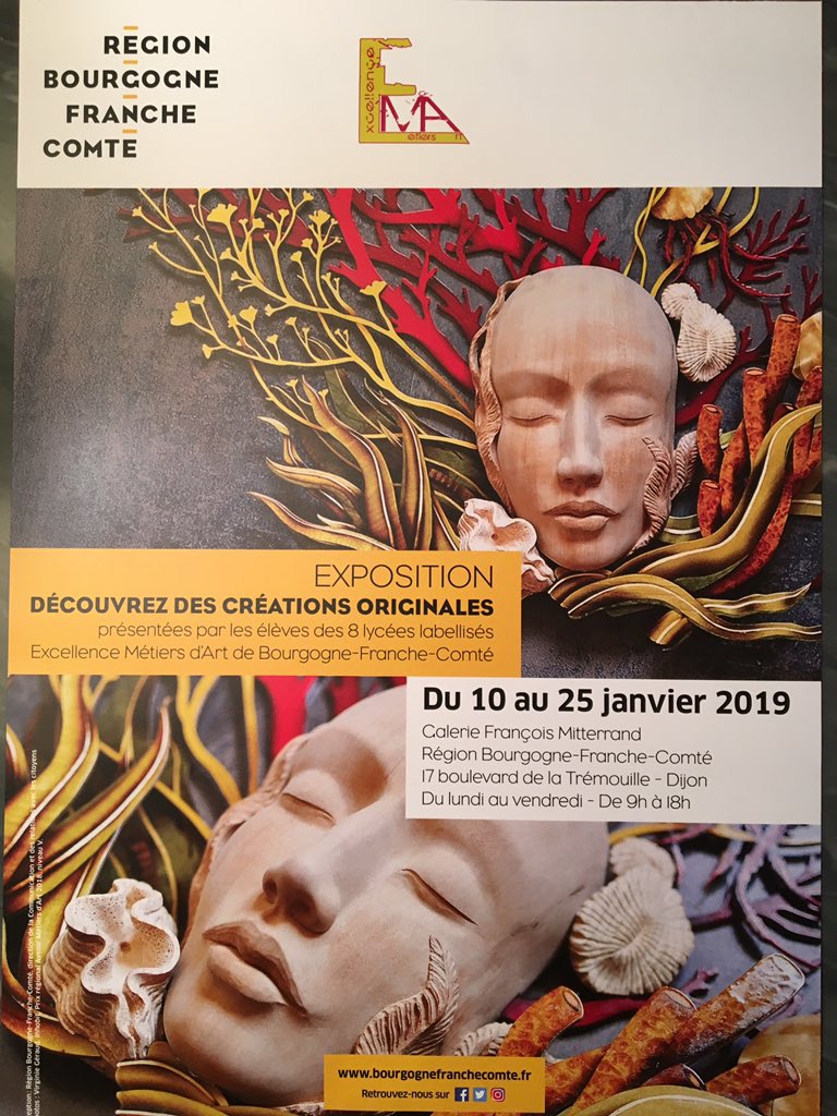ChanetJF's tweet photo. Heureux de participer avec Anne Matheron #DRAC_BFC, @___FAB_ et le vice-président @StephGuiguet à l’inauguration de l’exposition de travaux d’élèves des 8 lycées labellisés Excellence Métiers d’Art de l’@AcademieDijon. Le label s’étend désormais à @acbesancon.
#DNMADE @cmqmma https://t.co/zZ1ltz7ONE