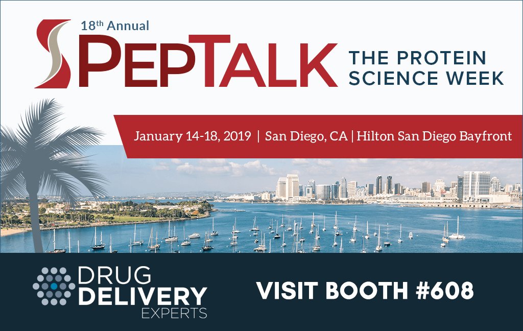 DrugDeliveryExp's tweet photo. The DDE Team is wrapping things up in San Francisco and getting ready for PepTalk 2019 in San Diego next week! Attending #PTK19? Setup a meeting or visit Booth 608. https://t.co/hhp2KPfykE https://t.co/sHeLsTecT8