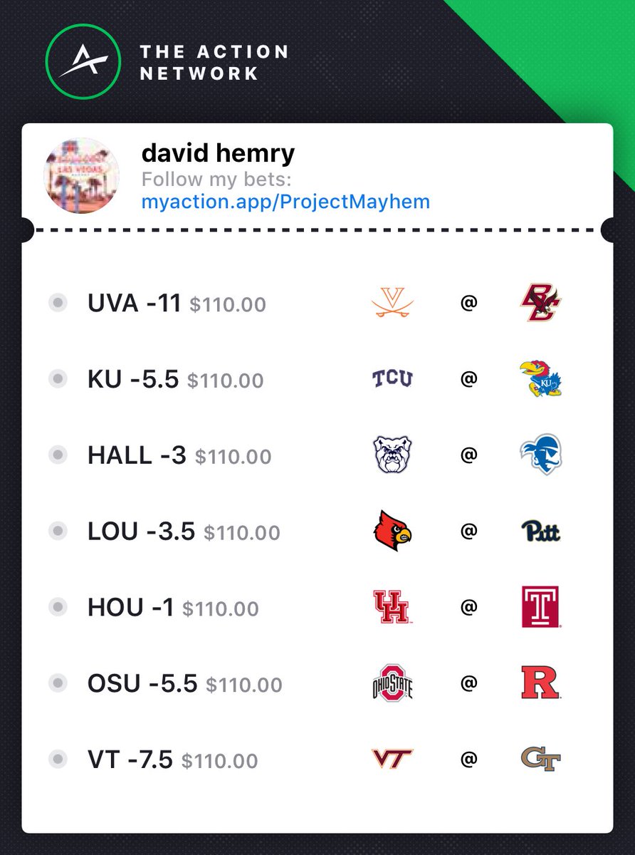 davidhemry's tweet photo. My plays for the day, thanks SGP for the LOCKS. #gogetthatbread #buycolbyasandwich @GamblingPodcast @TheColbyD @jayholton26 https://t.co/xHVBNt5En0