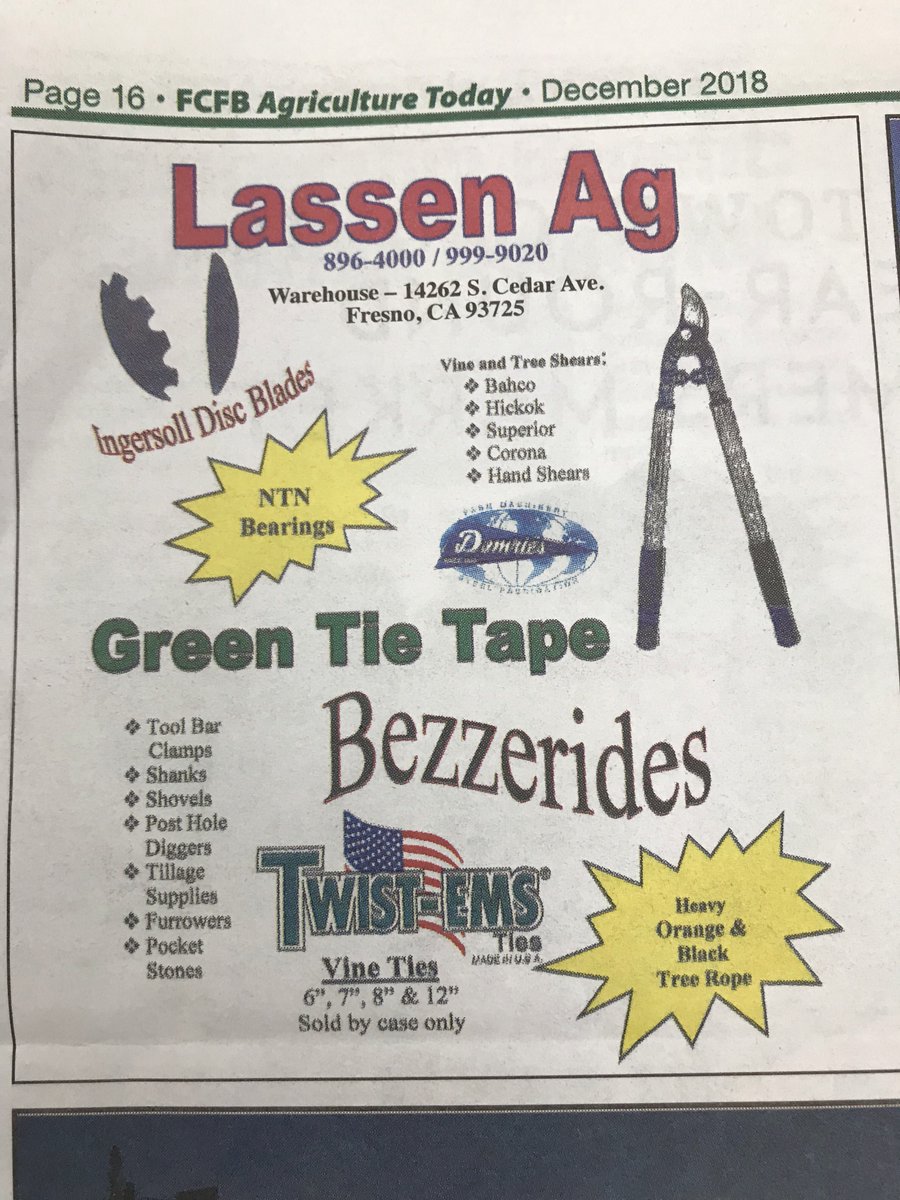 FrankNunesLaw's tweet image. Nice deals  Lassen Ag. I remember pruning grape vines this time of year while in grammar and high school. It was pruning vines that helped me earn a FFA State vine pruning championship, that sparked the start of my education by attending Fresno State! #GoDogs #MakingBetterMen