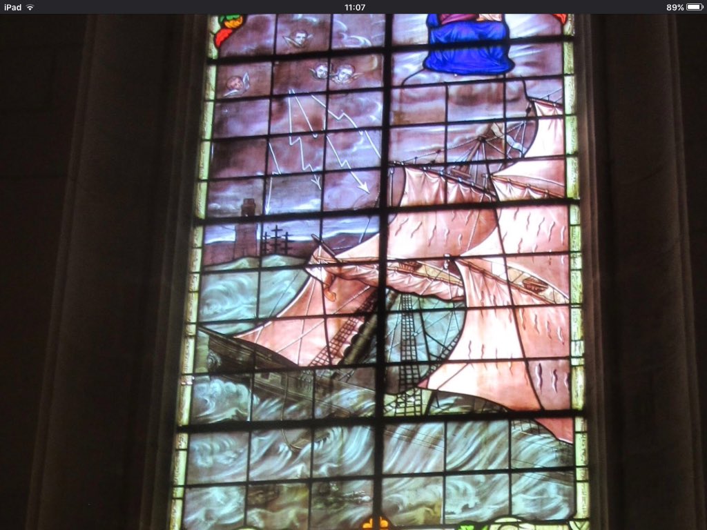 jeelyeater1's tweet photo. Better late than never! #WeatherInChurches #AnimalsInChurches Storm at sea in Saint Martin's Church, Ile de Re. https://t.co/wpxb1J907Q