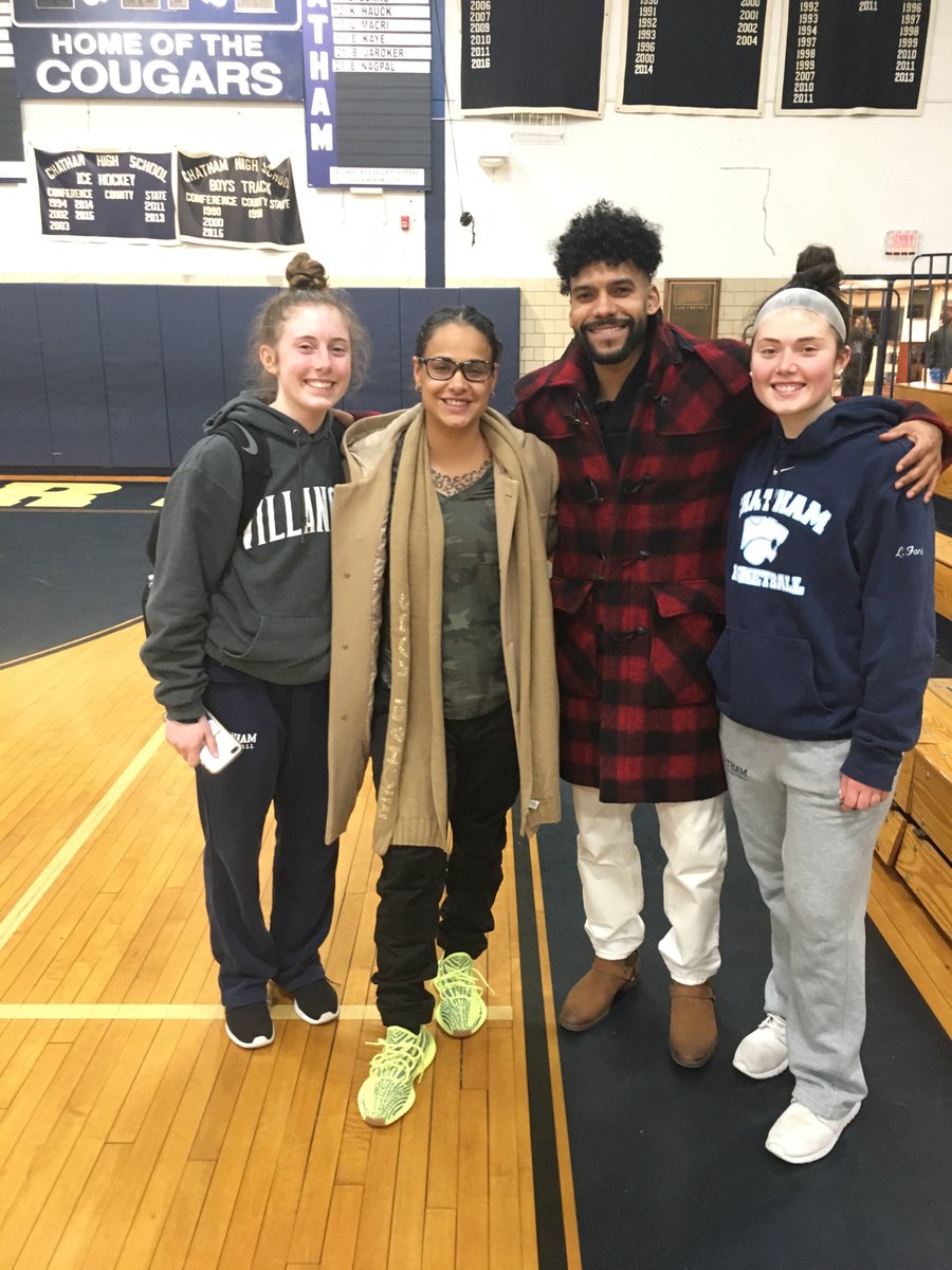 ushoops's tweet photo. "HOOPS" everyday. Coaches Amanda &amp; @Mai_EMS out to support family &amp; hard working @chatgirlshoops girls!  @MichaelaFord_ &amp; @tessford_ 

#SpecialPeople @NovaMBB @novawbb @ushoops @NJDemons https://t.co/N2602aLGth