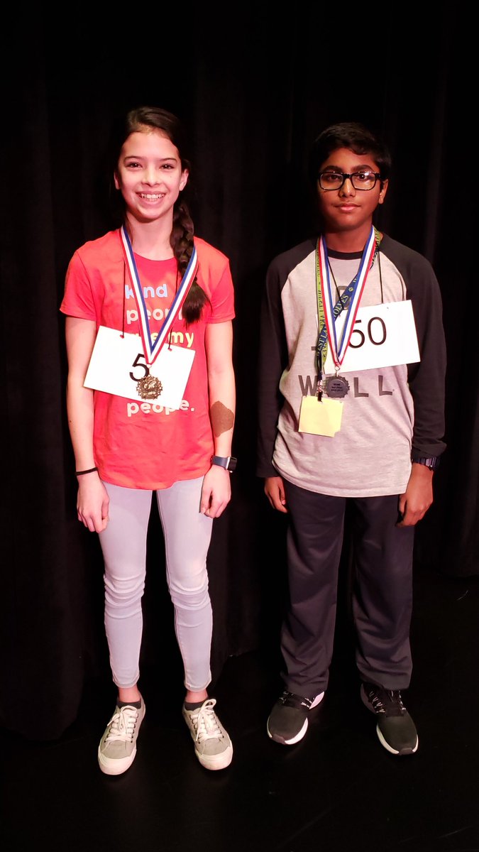 HumbleISD_WLMS's tweet photo. CONGRATS! WLMS first annual Spelling Bee! 
1st: Bailey Oehl, 7th Grade and Runner Up/Alternate: Alan Abraham, 7th Grade https://t.co/kdEVq5trOW