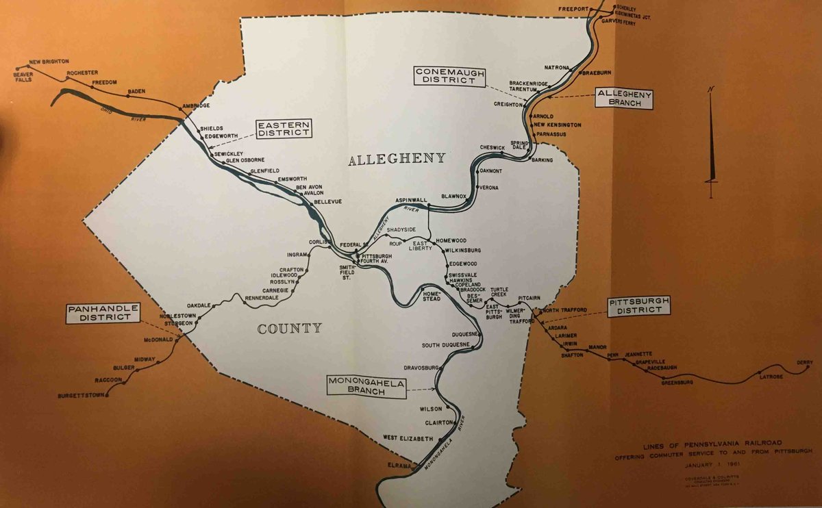 Chris Briem On Twitter Lines Of The Pennsylvania Railroad Offering Commuter Service To And From Pittsburgh January 1 1961 From Report To The Port Authority Of Allegheny County On An Integrated System