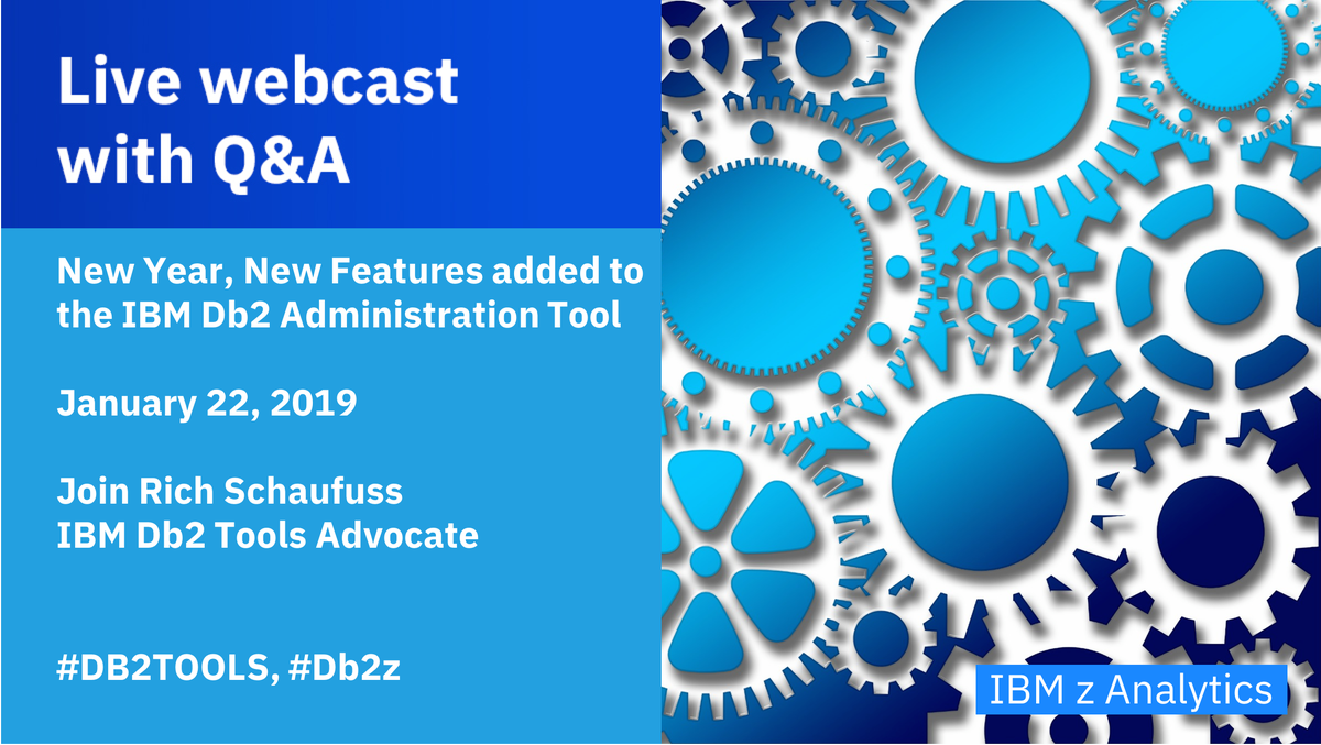 DB2Tools's tweet photo. #webinar, #Db2z, #DB2TOOLS
Register today at: https://t.co/wjjMxchtgj https://t.co/B5V1oTkpIO