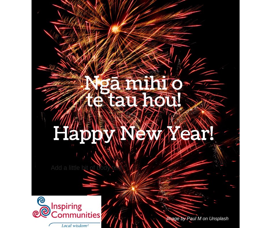 Happy New Year! We're back after a relaxing and refreshing break and we're ready to take on 2019. Keep in the loop with CLD news and events by signing up to all our social media platforms! instagram.com/inspiring_comm…
facebook.com/InspiringCommu… or inspiringcommunities.org.nz