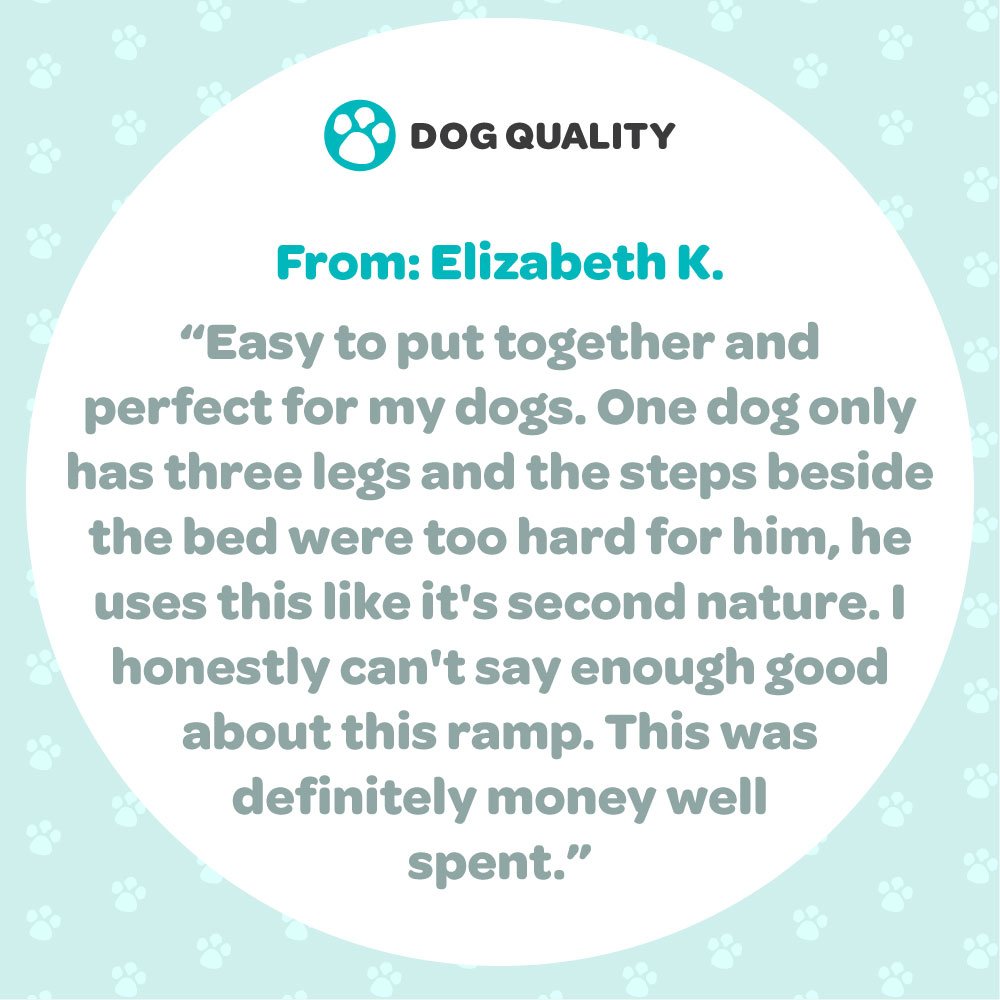 dogquality's tweet photo. Thank you for this wonderful review, Elizabeth!
We love hearing that our products benefit your family and you had an easy time assembling the ramp at home! 🙌
Learn more about our Gentle Rise™ Dog Bed Ramp at https://t.co/wKfhXOaDr9
#DogQuality #SeniorDog #DogRamp #DogFamily https://t.co/VvbPhmOKbZ
