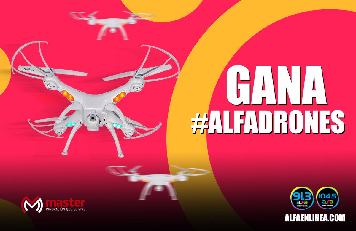 alfa913fm's tweet photo. ¡Seguimos regalando #Alfadrones de @Master_Expertos!
Están increíbles y tú puedes ganar escuchando TODO EL DÍA las dinámicas al aire con @MonicadeAlfa @MariannaAlfa y @CristinaEnAlfa! https://t.co/QRZ3qi91mH https://t.co/zkGqvI8oJP