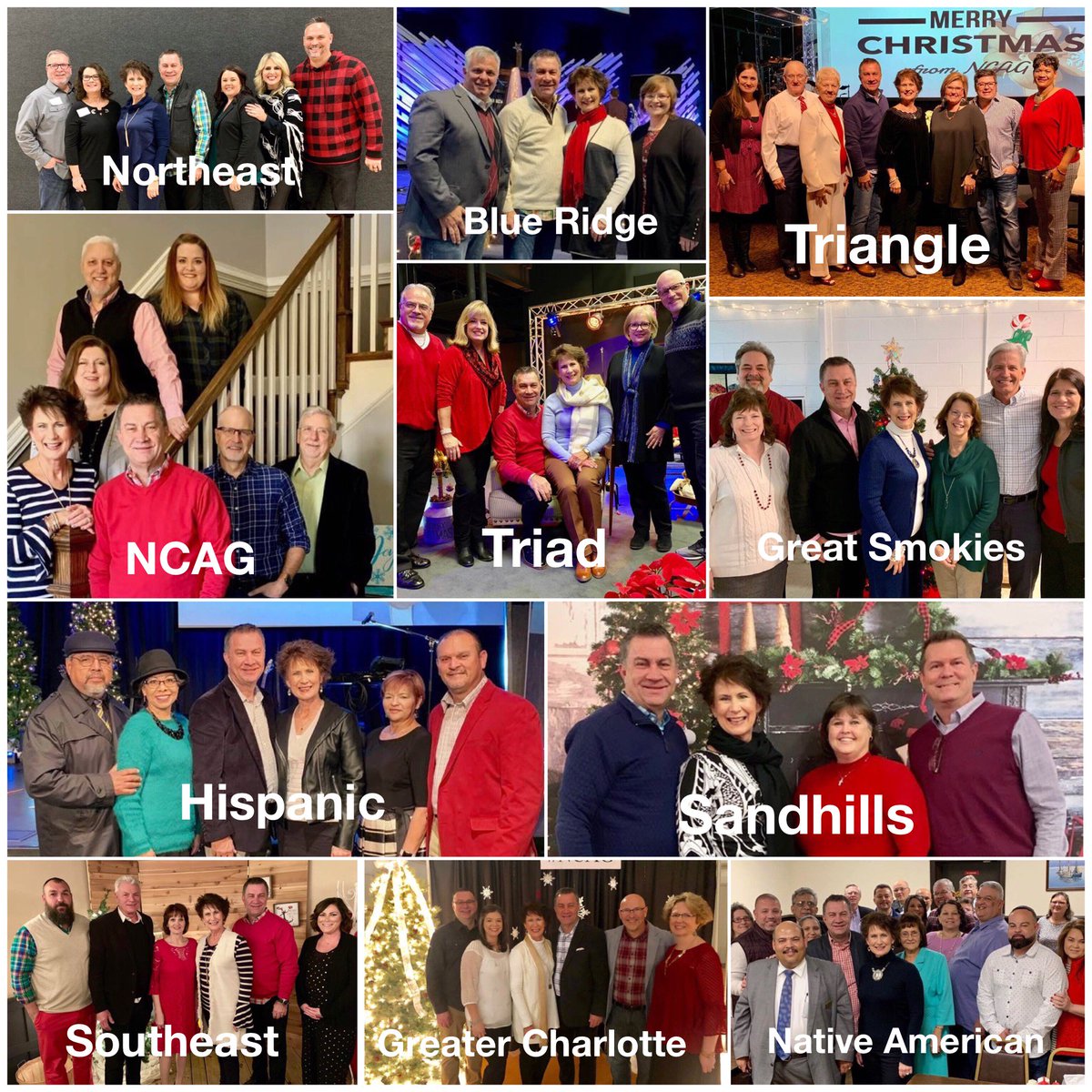 the_NCAG's tweet photo. 31 days, 11 parties, 1,736 miles, and more memories than can be counted! Pastor Rick and Susan celebrated Christmas with each of our ten NCAG regions this year. Thanks for the wonderful parties and great friendships! #bettertogether #seeyousoon #welcome2019 https://t.co/Y3YGl7oOlq
