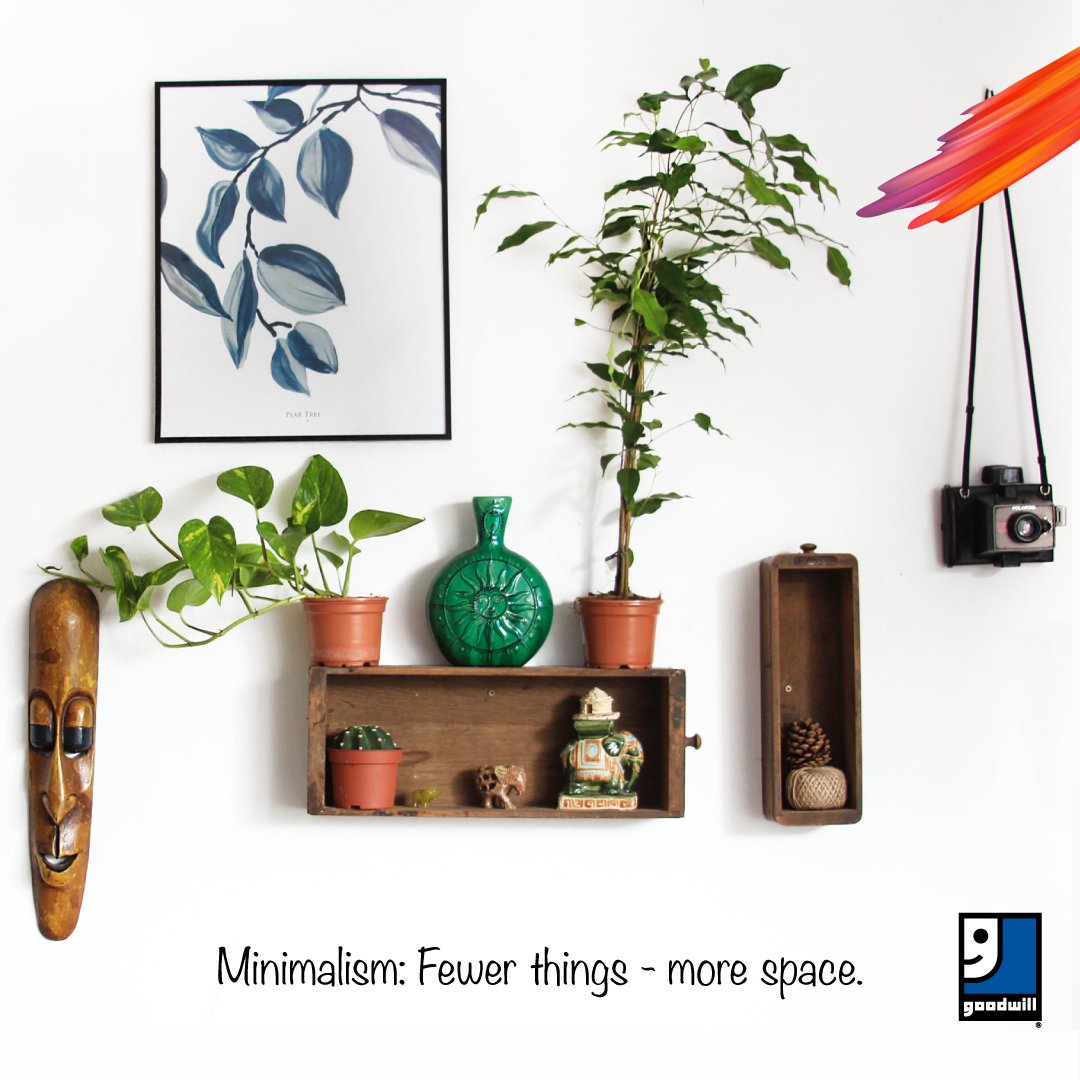 GoodwillSFL's tweet photo. Here's another fun #GoodwillResolution: DEยทCLUTยทTER! Go ahead and remove those unnecessary items from an untidy closet or overcrowded room, and create a beautifully minimalist mindset! ๐ Whether you keep or #donate is up to you, but do some GOOD while you are at it. ๐ https://t.co/vcTJzy2tkm