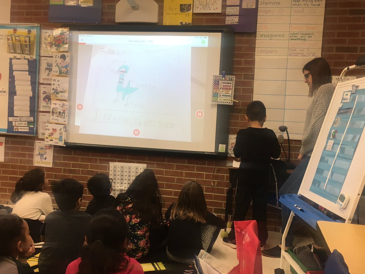 JenVincentTech's tweet image. Learning how to record our opinion writing in @Seesaw with @MrsWilczakClass! Part oracy, part celebration. #wseagles #d75learns