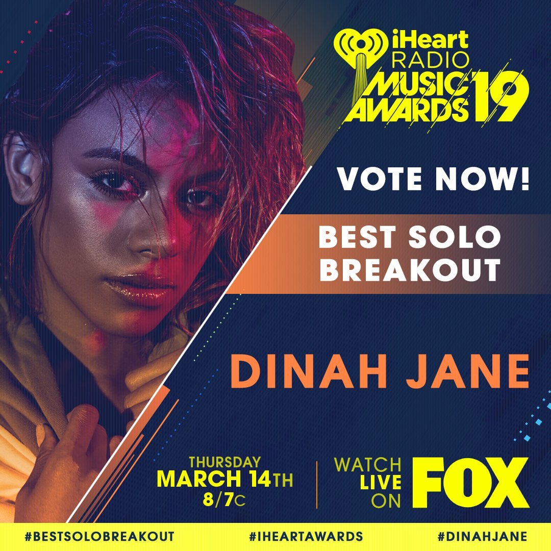 . @iheartradio #iHeartAwards #dinahjane iHeartRadio.com/Awards AHHH THIS IS WILD !! 🙈🙏🏽 I cant believe I’m typing this out right now ahaaaa .. im nominated for #bestsolobreakout !!!!!