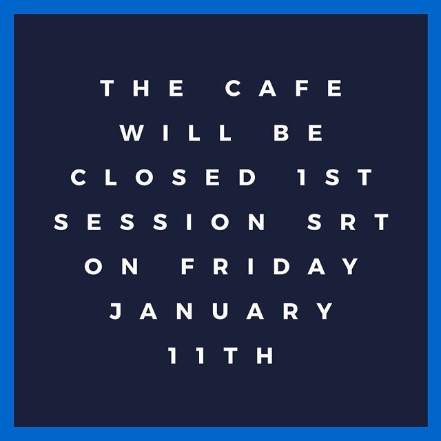 Carmel, The Carmel Café &amp; Market will be closed 1st session SRT on Friday, January 11th for an event. Please make other arrangements ☕️ bit.ly/2RLYNQ1