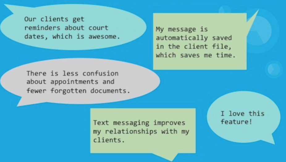 LSCtweets's tweet image. Clients respond to texts about their feedback and outcomes, but lawyers like it too. Here&apos;s what one @ChicagoLAF attorney said about their texting efforts #LSCITCon