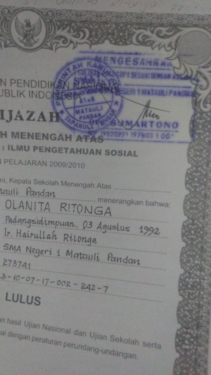 Sɣɑhri Ramadhana Di Twitter Bkngoid Min Istri Saya Lulus Seleksi Tahap Akhir Dan Sedang Mempersiapkan Pemberkasan Ada 1 Hal Yg Ingin Ditanyakan Dalam Format Legalisir Ijazah Sd Smp Sma Harus Dibubuhi Nomer Surat Sedangkan
