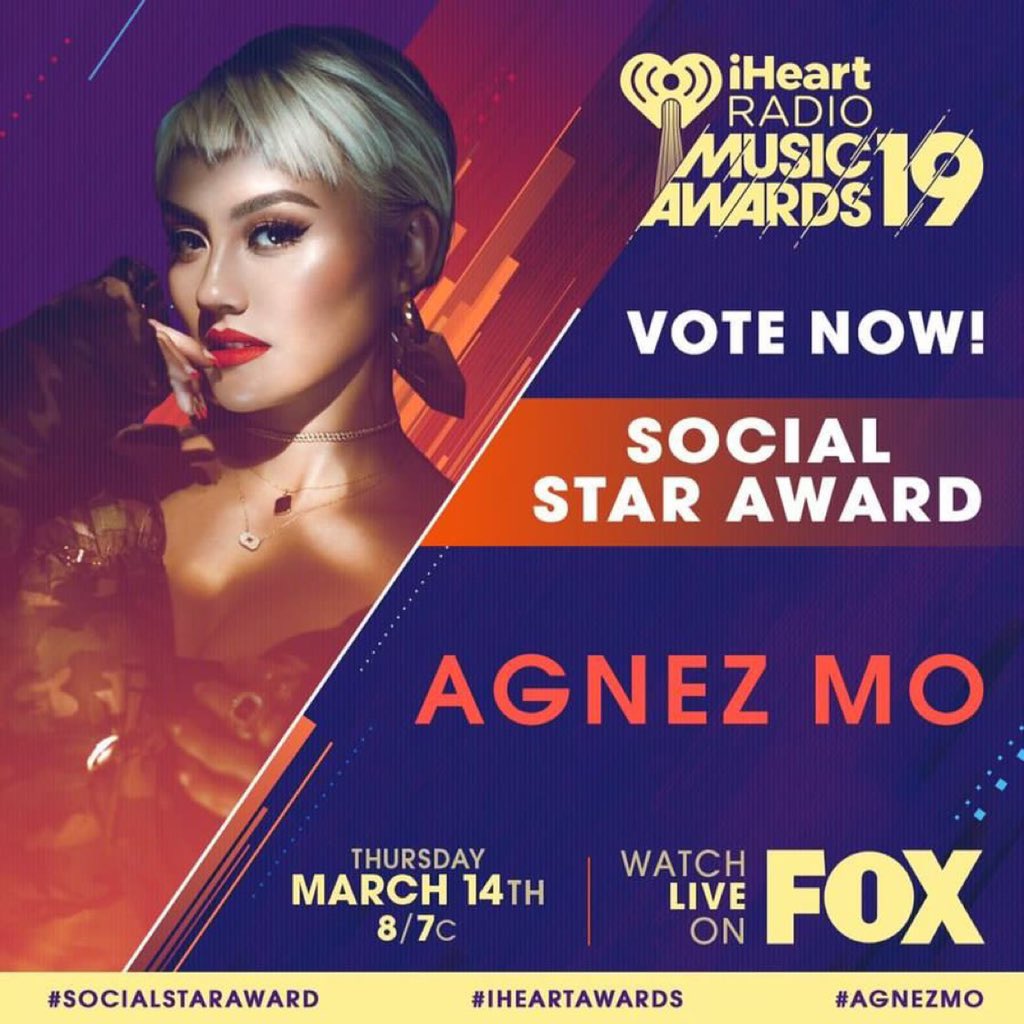 Wahhh keren banget ni Kawula Muda kakak #AgnezMo menjadi salah satu nominasi #SocialStarAward di #iHeartAwards!!!

saingannya rumayan berat nih! 

gudlak kakak <a href="/agnezmo/">AGNEZ MO</a>! #DGITM