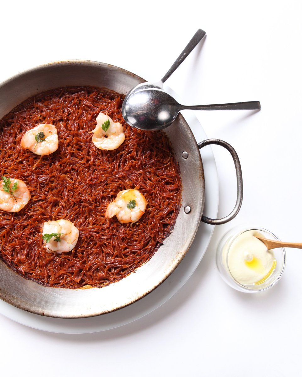 Bazaarbyjose's tweet photo. “Rossejat Negra” one of 14 dishes on the #dineLA Exclusive Series tasting menu, available only at #BazaarLA Jan 11 - 25. https://t.co/3z0tc6ALQT