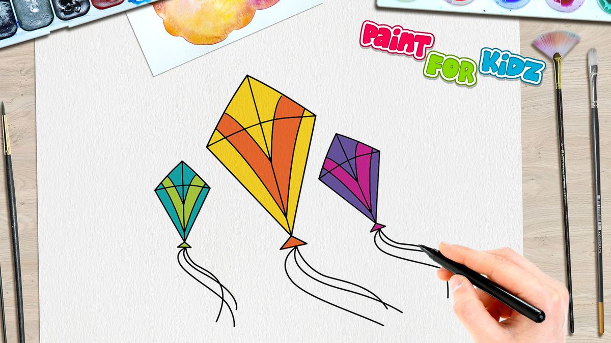 Makar Sankranti drawing | Flag crafts, Art drawings for kids, Art and craft  videos