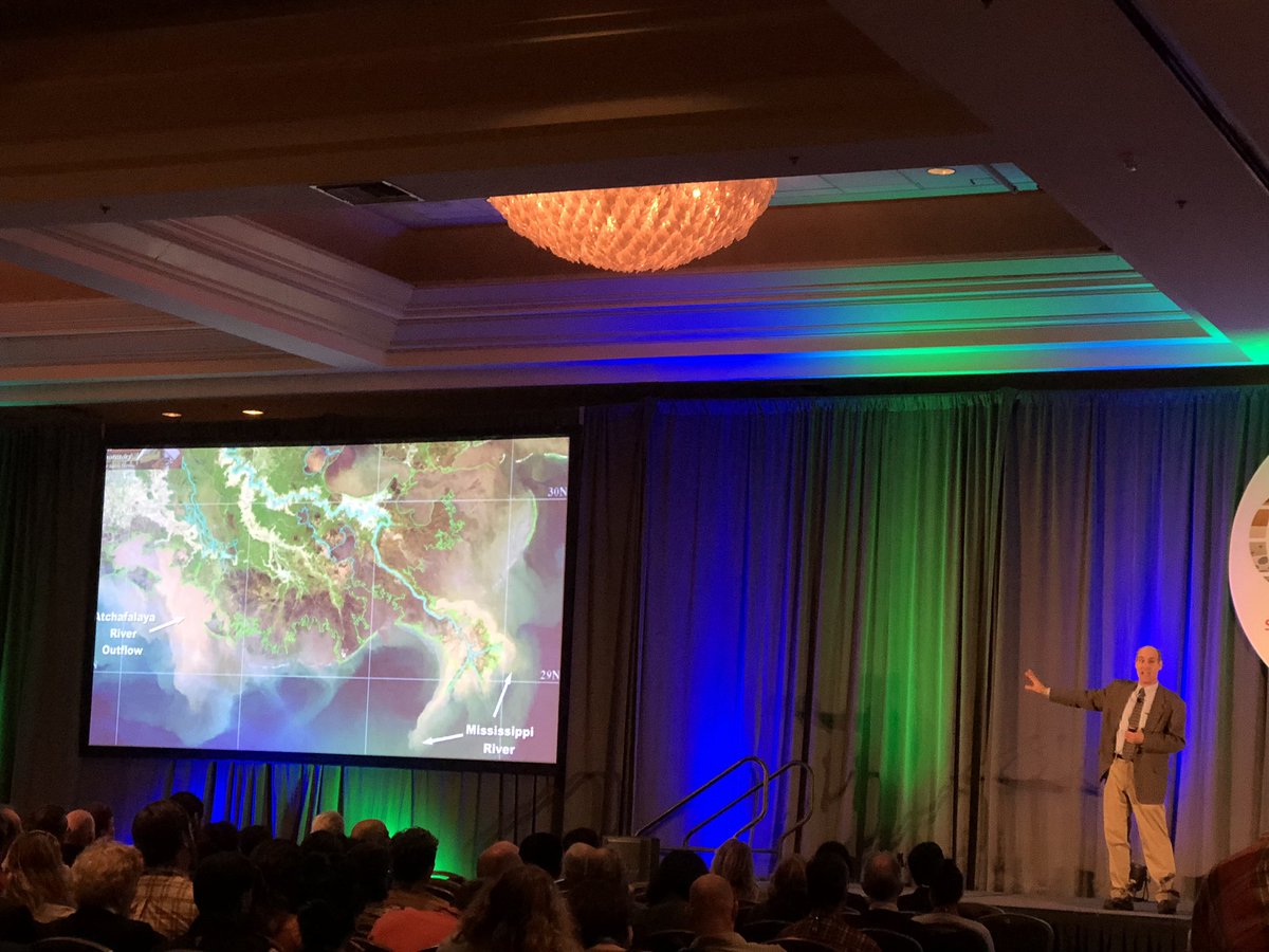 NegarTafti's tweet photo. #Louisiana is mentioned in closing keynote speech @ #SSSAmtg as an example for creating land across the #GulfofMexico! 
Go #LSU
Go #Soil
Go #SSSA for an awesome meeting! https://t.co/ctxCyImBKP