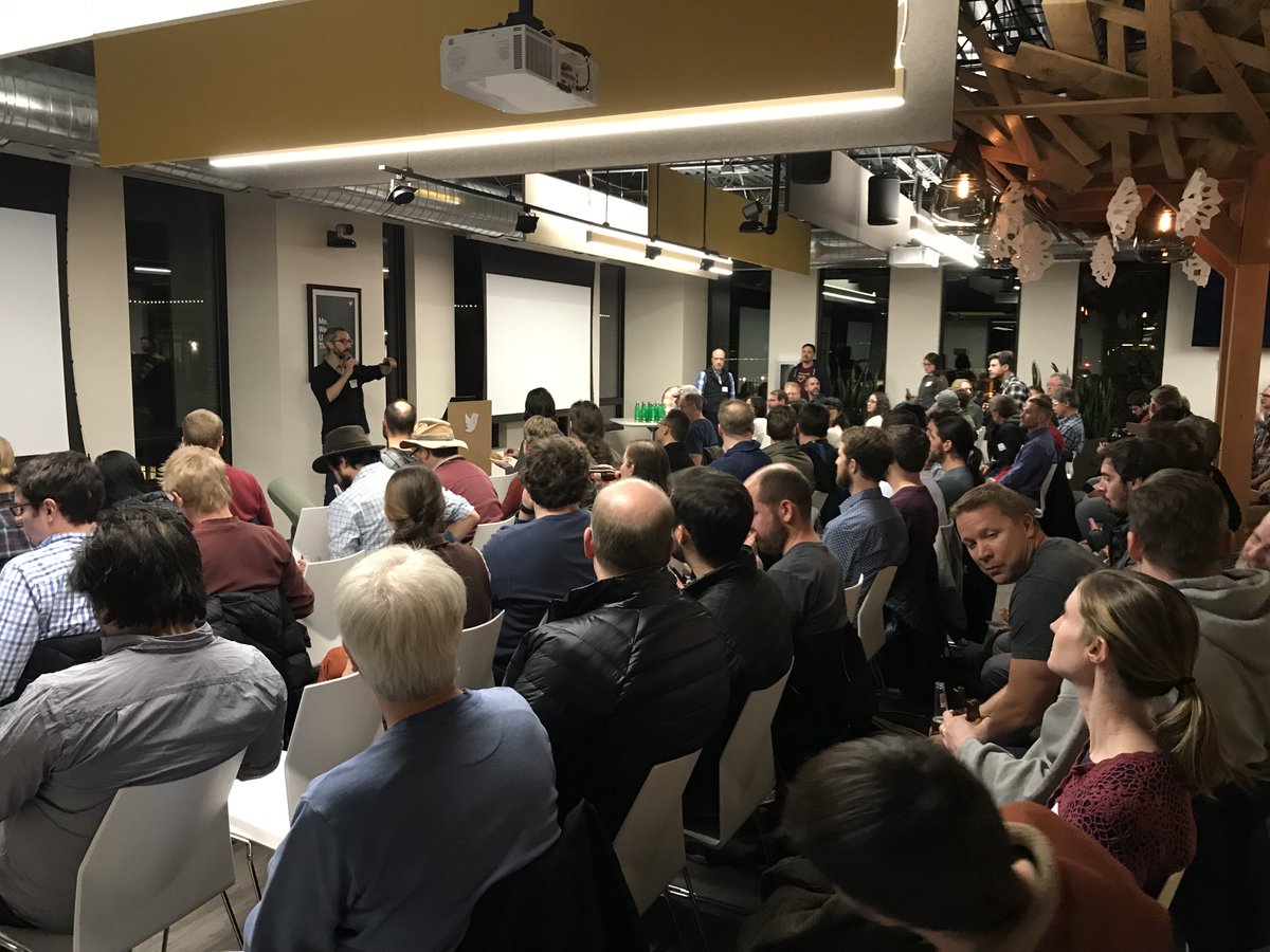 vtapia's tweet image. So many #python enthusiasts @TwitterBoulder joining us tonight! 😁 @BoulderPython