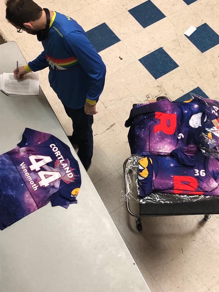 CortlandFrisbee's tweet photo. A HUGE thank you to @FiveUltimateLLC for taking care of our jersey orders!! They came out looking SICK. Can’t wait to put them on for the spring season! #ultimate #teamrocket https://t.co/tLb6rJJzWA