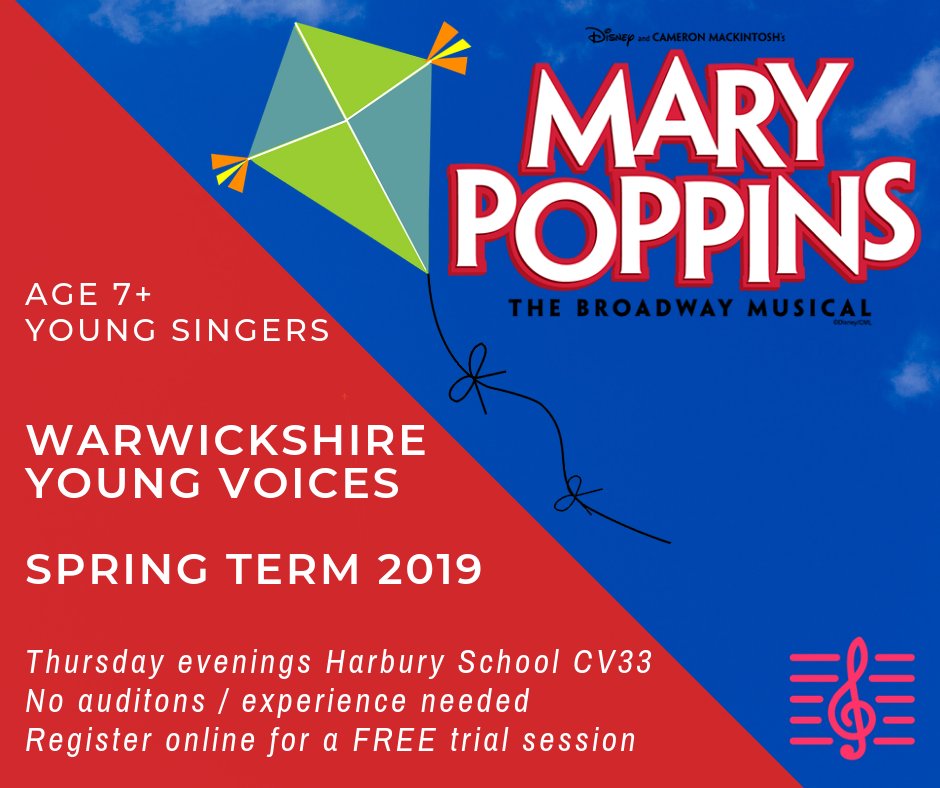 This term promises to be Practically Perfect in every way! New members welcome. Register online at cadenzamusic.org.uk and don't forget if you play an instrument as well, your membership allows you to attend all of our main Youth Programme sessions for one price