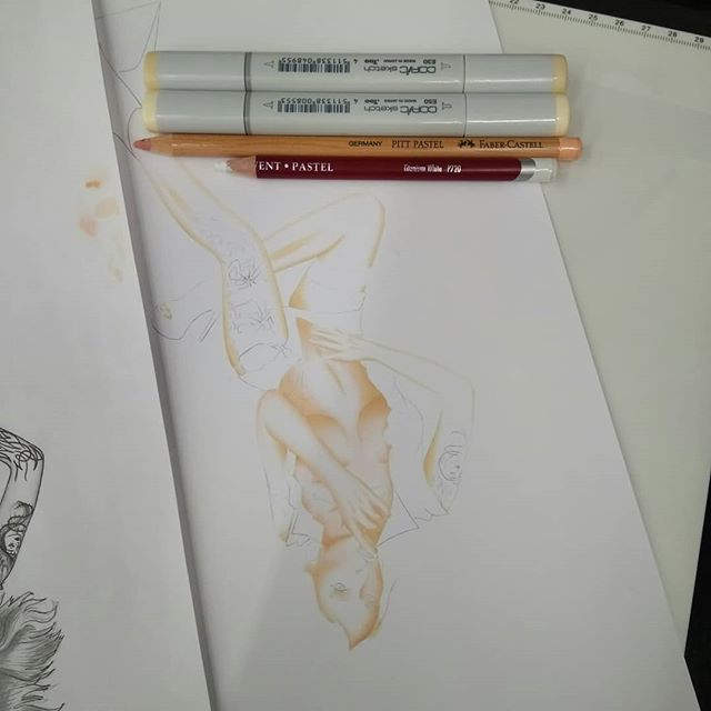 AlexP_Design's tweet image. Some progress... #garagegirls 2.1 
#tattoogirl #pinup #cargirl #rockergirl #chevrolet #camaro #twinturbo #protouring #firstgen #fbody #art #sketch #drawingcars #prismacolor #copic #alexpetrovdesign #customdrawing #carbon #widebody #tracktool #autocross #racecar