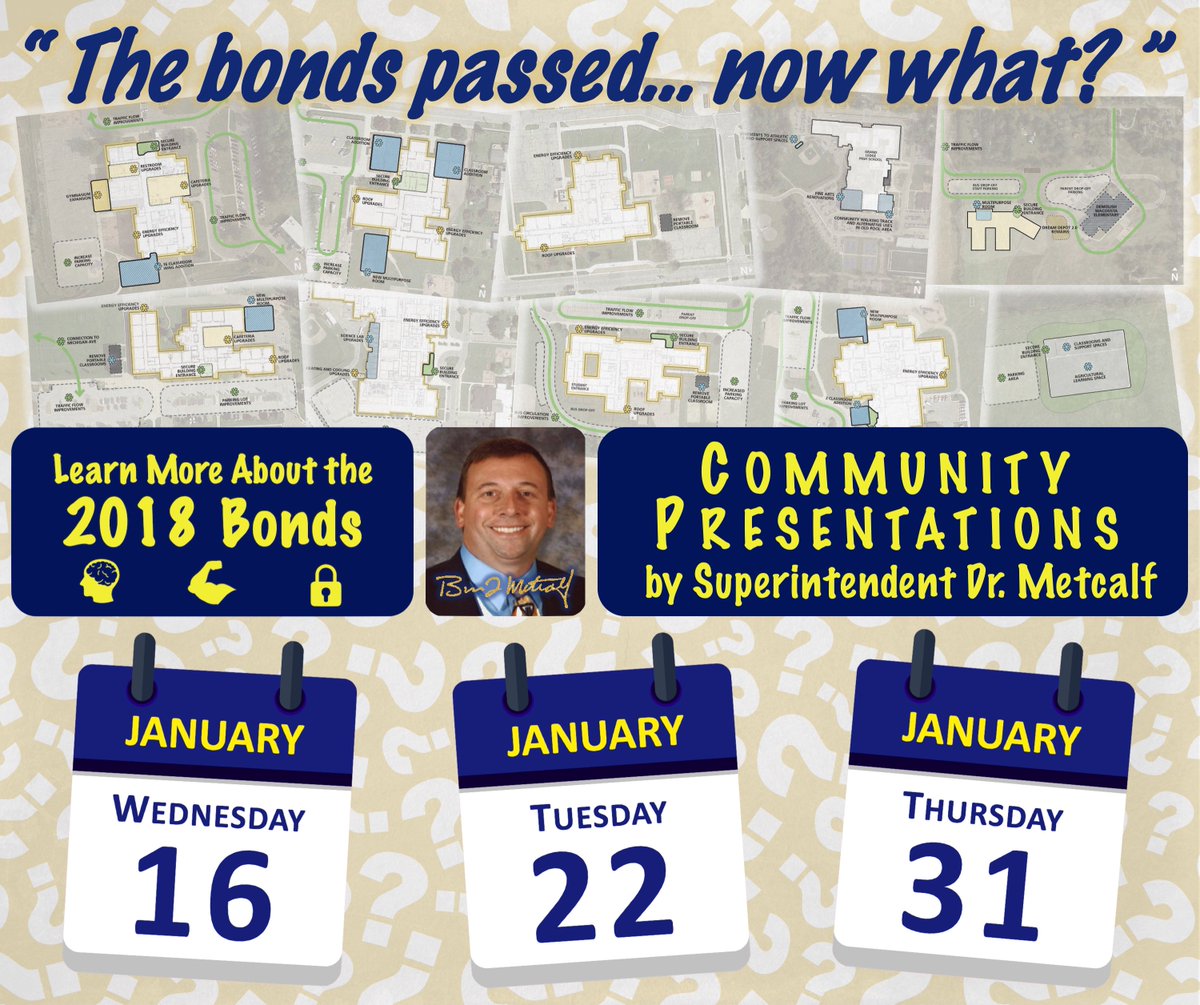 GLPS_rightnow's tweet image. Please attend a community presentation about the bond proposals that passed Nov. 6. Learn what has happened since the election and ask questions. Presentations start at 6pm in the Administrative Conference Room at Sawdon (220 Lamson, GL) on January 16, 22, &amp;amp; 31. #PROUDTOBEACOMET
