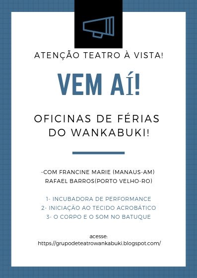 wankabuki's tweet photo. E vai rolar Oficina de férias do #Wankabuki
#Wankabuki15anos
#teatro
#tinhatru https://t.co/zWeby5VZd3