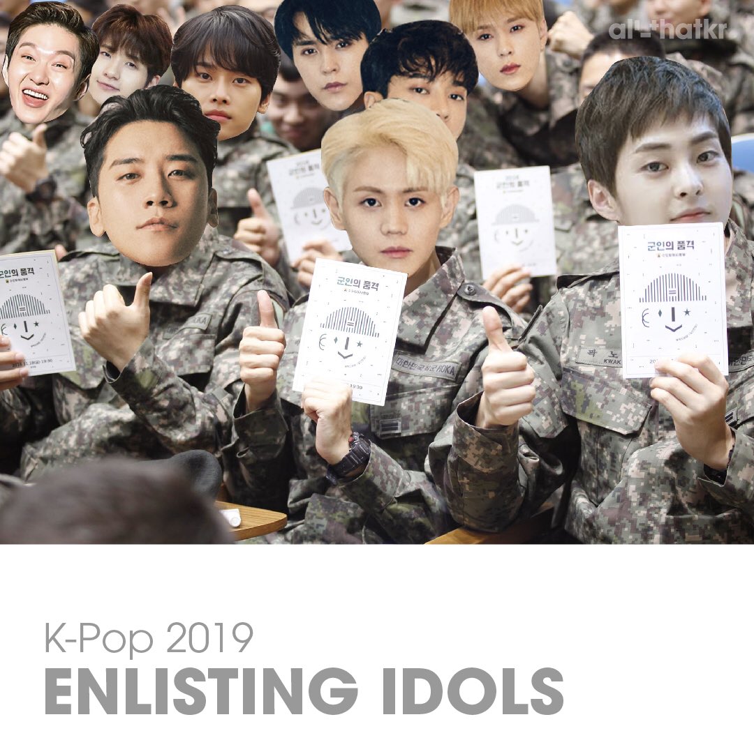 ✔️Check out our Instagram post to see who will be enlisted in 2019 (ID: allthatkorea)✔️
