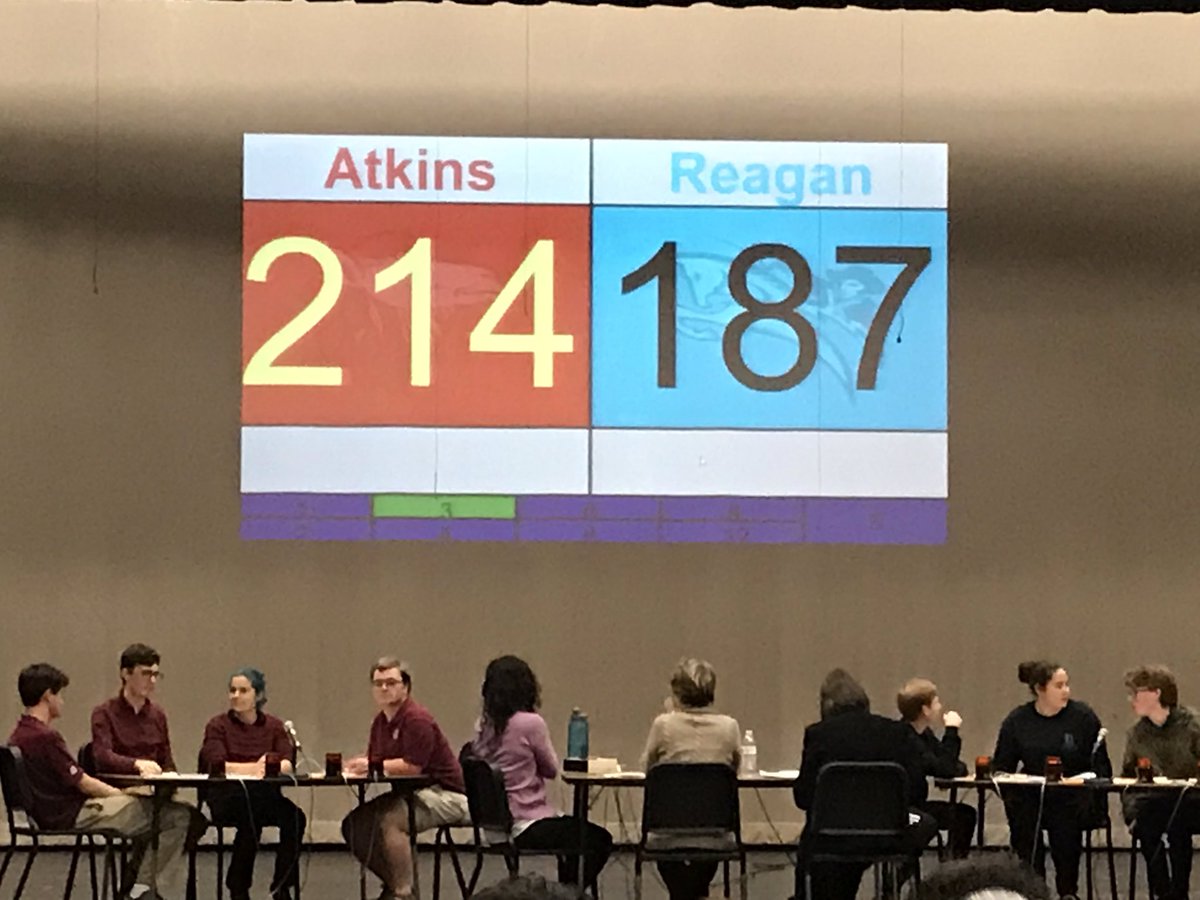 Atkins Academic Team over Reagan. <a href="/Atkins_HS/">Atkins High School</a> #CoolToBeSmart