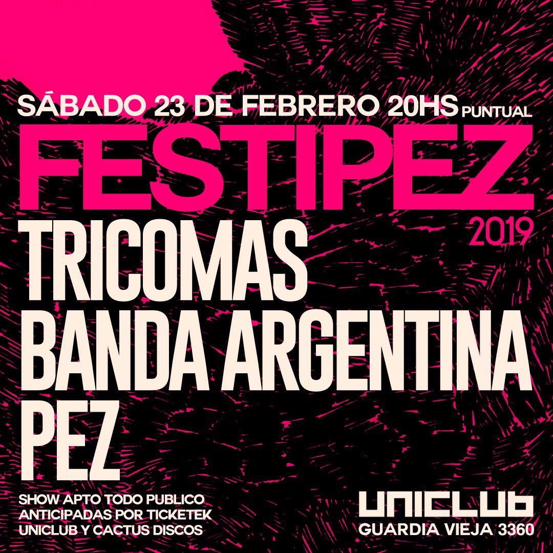 PezdeBsAs's tweet image. ¡Vuelve el FestiPez!
23/02 20hs puntual.
Show apto para todo público.

Anticipadas en:
Ticketek
Boletería de @UniclubBA