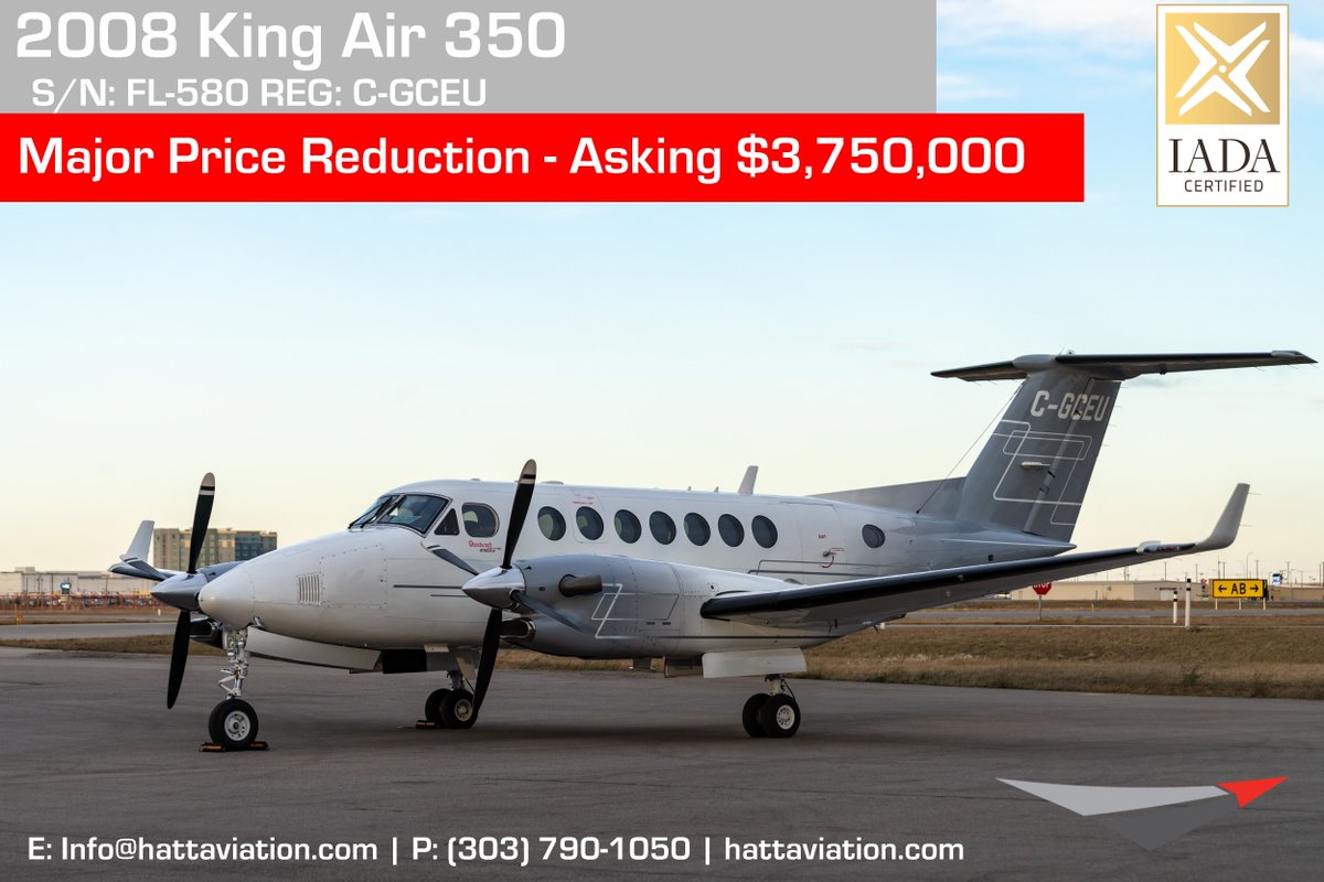 #aircraftforsale #majorpricereduction #kingair350 #bizav @IADAssociation