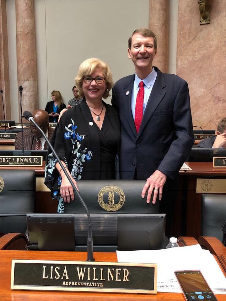 repjwayne's tweet photo. So happy to be with Lisa Willner, the amazing leader who succeeds me today as State Representative from Kentucky’s 35th district. Expect great things from this strong, intelligent woman! https://t.co/U64hTyd9vM