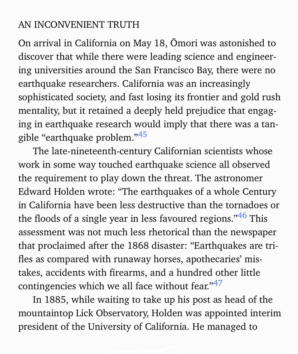 On how the first professor of seismology, Fusakichi Omori (1868-1923) traveled to San Francisco to consult with the leading American students of earthquakes only to find there were none. Studying earthquakes was not politically correct in 1906.
