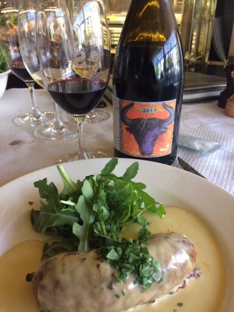 wanderingpalate's tweet photo. Brilliant lunch at France-Soir, oysters and salmon gravlax with Chablis to start followed by andouillette sausage and Cotes du Rhone Rouge, classic! Jean-Paul in excellent form, place was packed on a Tuesday lunch... we are going back for more Monday! https://t.co/UsAcNcw8VD