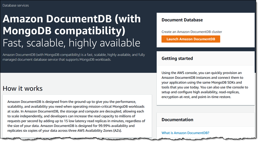 jeffbarr's tweet photo. New - Amazon  DocumentDB (with #MongoDB Compatibility) - https://t.co/aWrE3RnFX9 #AWS https://t.co/wpAYyEUz1J