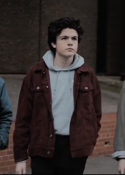 blake wearing his best piece of clothing: his maroon jacket .