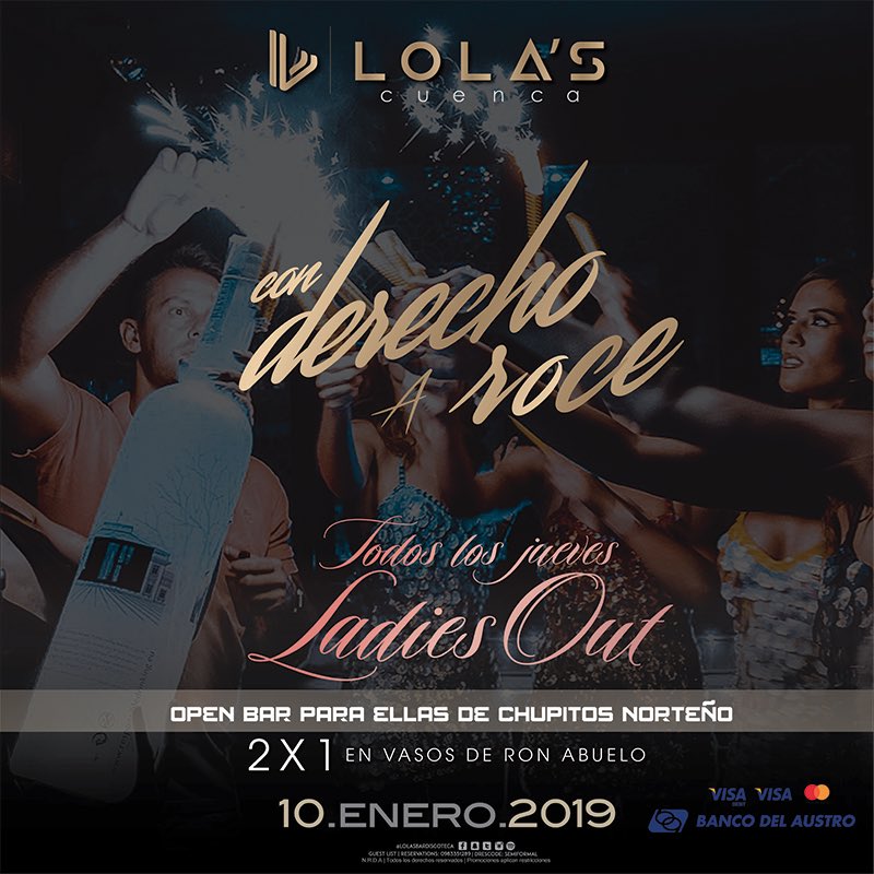 lolasbardiscotk's tweet photo. Vamo💗 a pasar un buen rato, 💃🏻si quieres luego nos #enamoramos...👫💏

Revisa nuestros #eventos 🎟de #findesemana 🎊⚡️🎁

Lista de Invitados | Reservas #VIP |👔👗: 4103153 | 0983351289 
#cuenca #turistas #cultura 
#love #instagood #me #cute #follow #photooftheday #like #followme https://t.co/ei8mT7qWiw