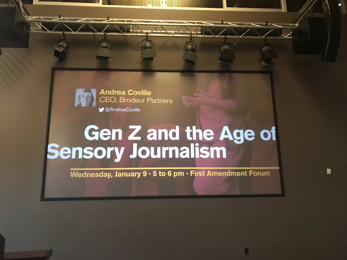 Excited to present at the First Amendment Forum at <a href="/Cronkite_ASU/">Cronkite School</a>. Learn more about #GenZ and the age of #SensoryJournalism