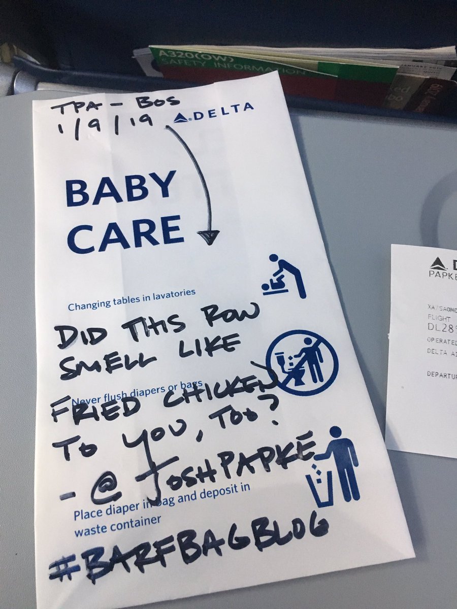joshpapke's tweet image. @Delta #2857:
TPA - BOS | 1.9.19

#BarfBagBlog
@FlyTPA - @BostonLogan