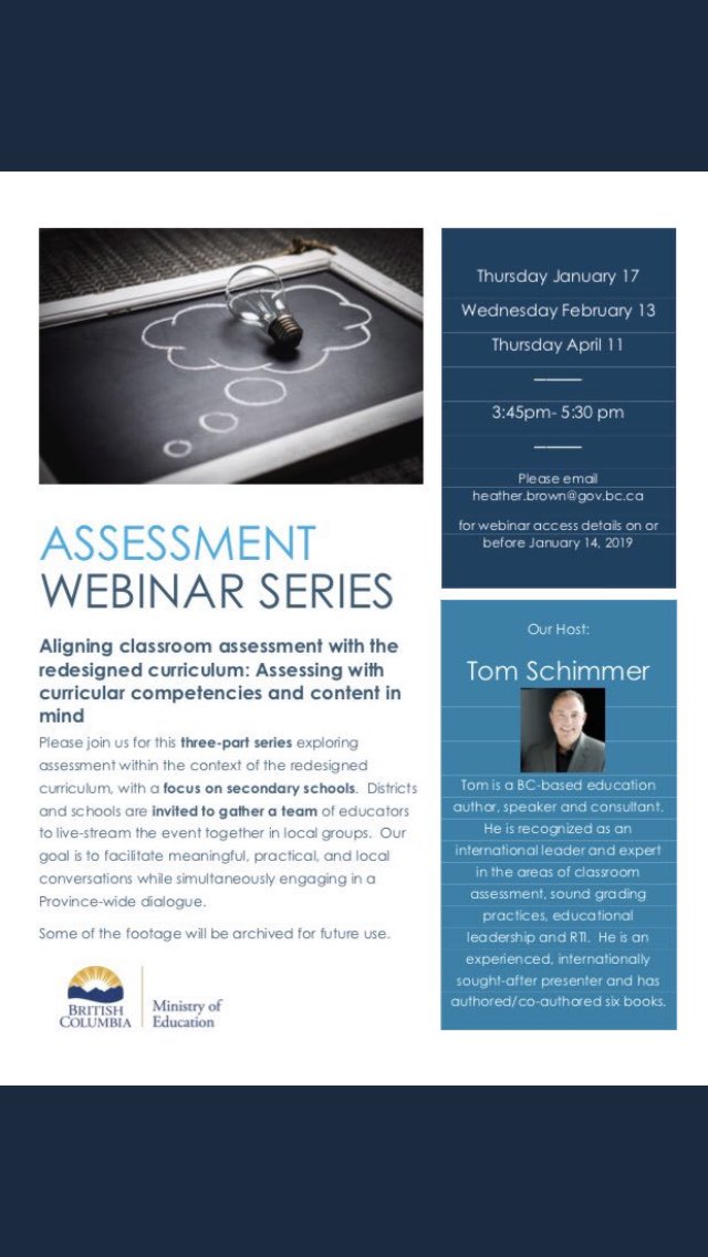 TRenyard (@tammyrenyard) on Twitter photo Super excited about the upcoming Assessment Webinar Series! Final planning meeting with <a href="/TomSchimmer/">Tom Schimmer</a> and <a href="/HBrown003/">Heather Brown</a> today. There is still time to join us in person in Surrey or online. Details on the poster. #bettertogether #bced #assessmentliteracy Super excited about the upcoming Assessment Webinar Series! Final planning meeting with <a href="/TomSchimmer/">Tom Schimmer</a> and <a href="/HBrown003/">Heather Brown</a> today. There is still time to join us in person in Surrey or online. Details on the poster. #bettertogether #bced #assessmentliteracy
