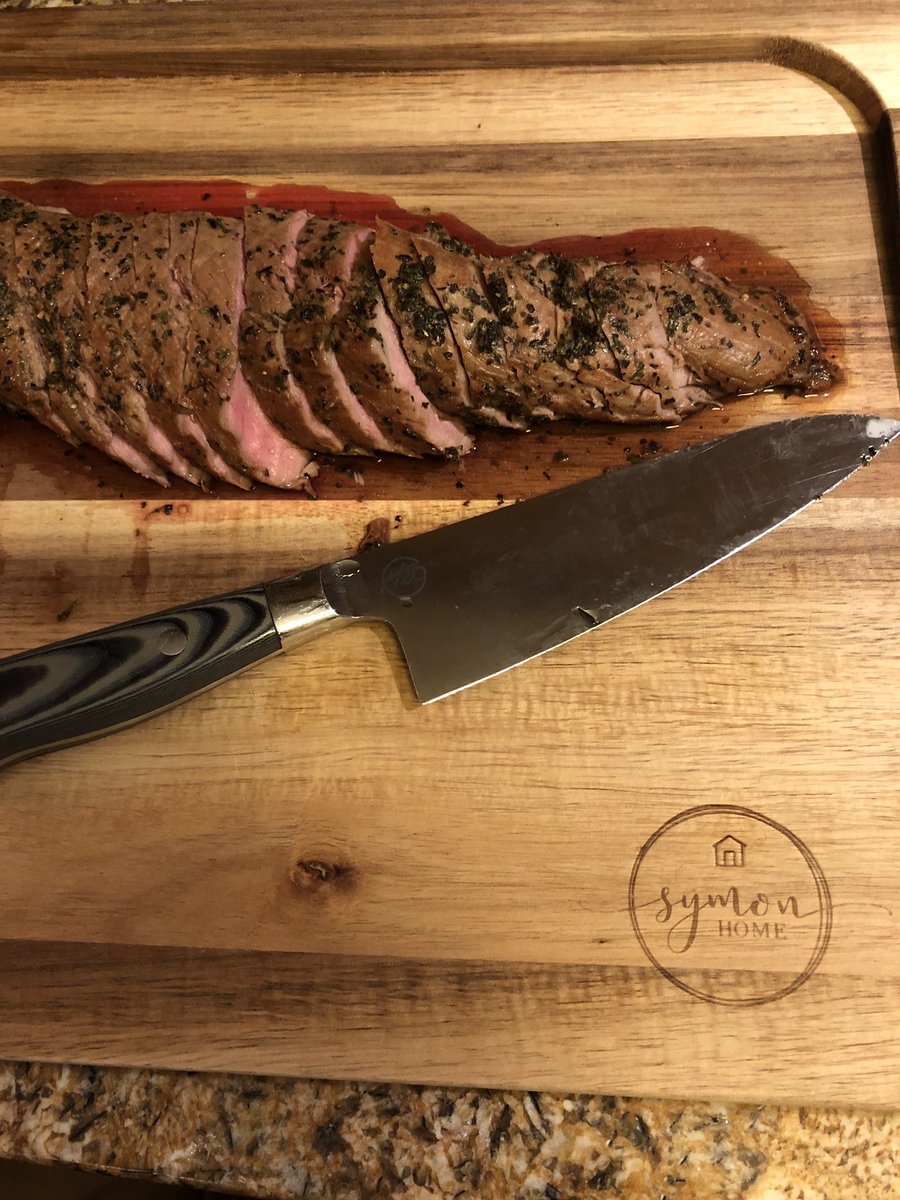 srenuart's tweet image. Using my new @chefsymon cutting board with a marinated pork tenderloin, boom!