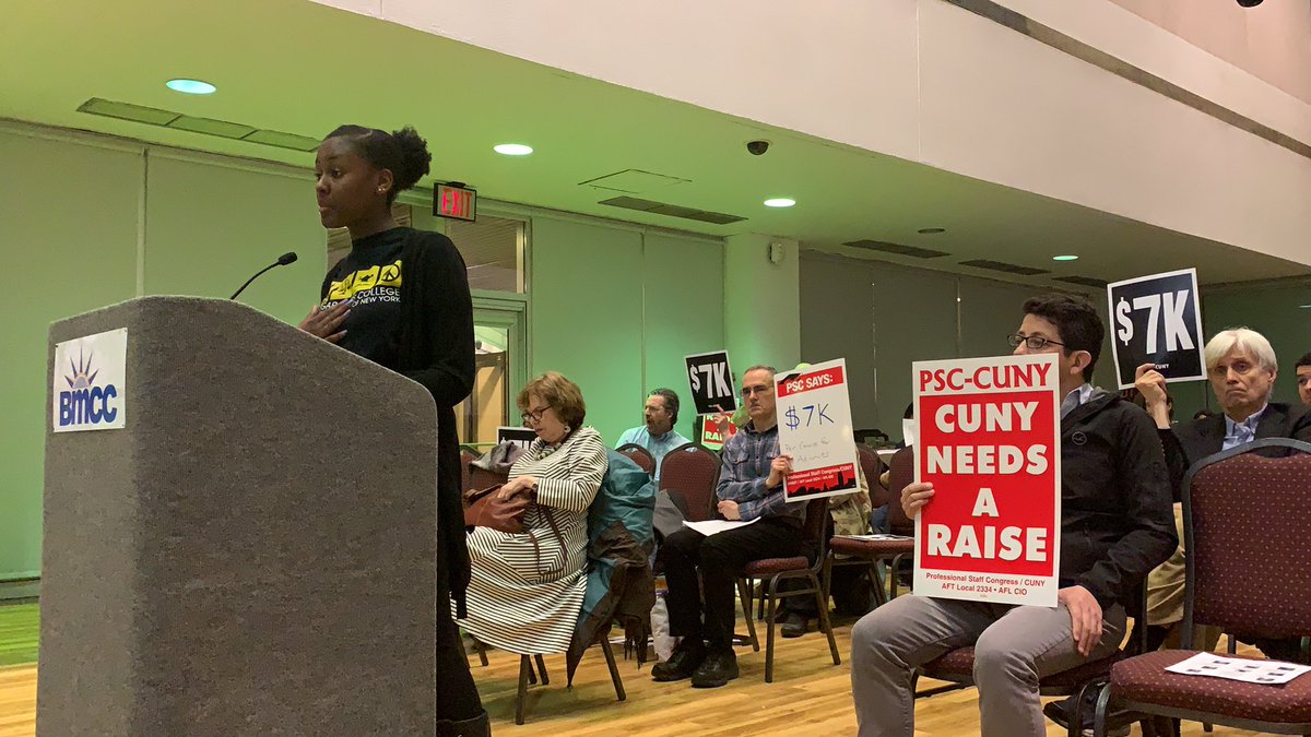 Vice Chair for International Student Affairs Greshawna Clement address the Board of Trustees on behalf of the 500,000 students in #CUNY, but especially addresses the disparity in the cost of tuition for international students. #fixCUNY #Justice4students #FREEZETUITION