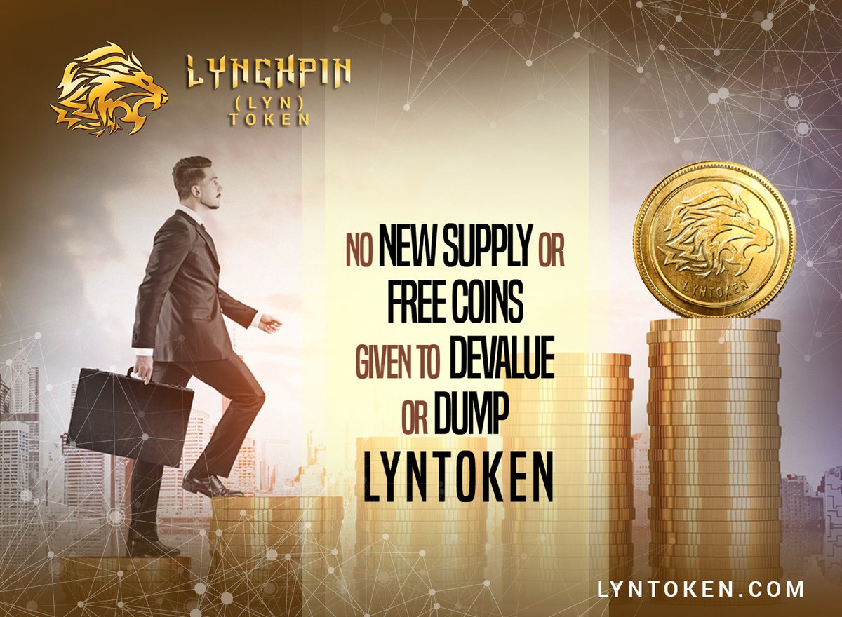LYN token will run on the #Ethereum network which is independent of miners or stakers. Also, there won't be any #bounty campaign or free token giveaways during the #ICO. No new Supply or FREE Coins given to DEVALUE or DUMP the LYN tokens.