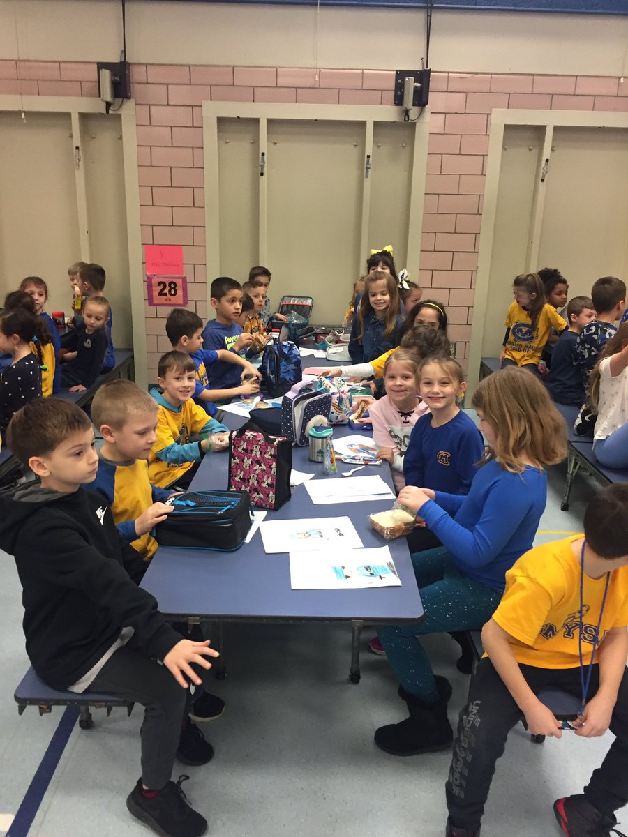 BowenHanson's tweet photo. Borland Manor honors the North Strabane police !  We made cards and a poster for Officer Hart.  The officers joined the students for lunch today. Thank you for all you do🌟 https://t.co/L9pRTQI7wq