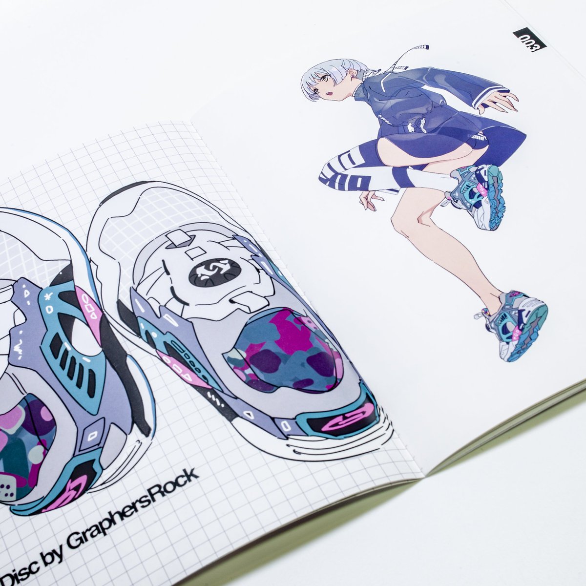 Graphersrock Sur Twitter アニメーター岩崎将大さんのスニーカー本 Puma X Graphersrockも描いて頂いており感激