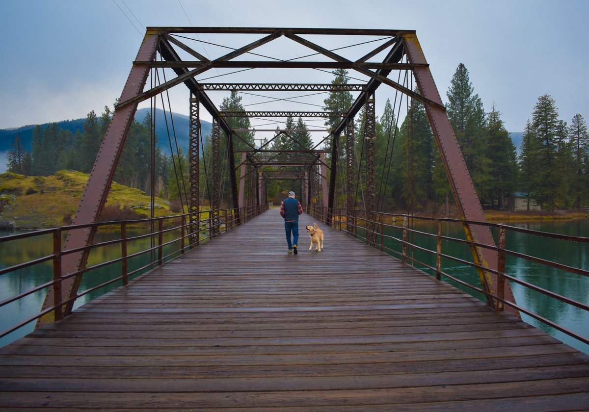 Thompson Falls High Bridge <a href="/visitmontana/">Visit Montana</a> 
#montanamoment
#exploringwithdogs
